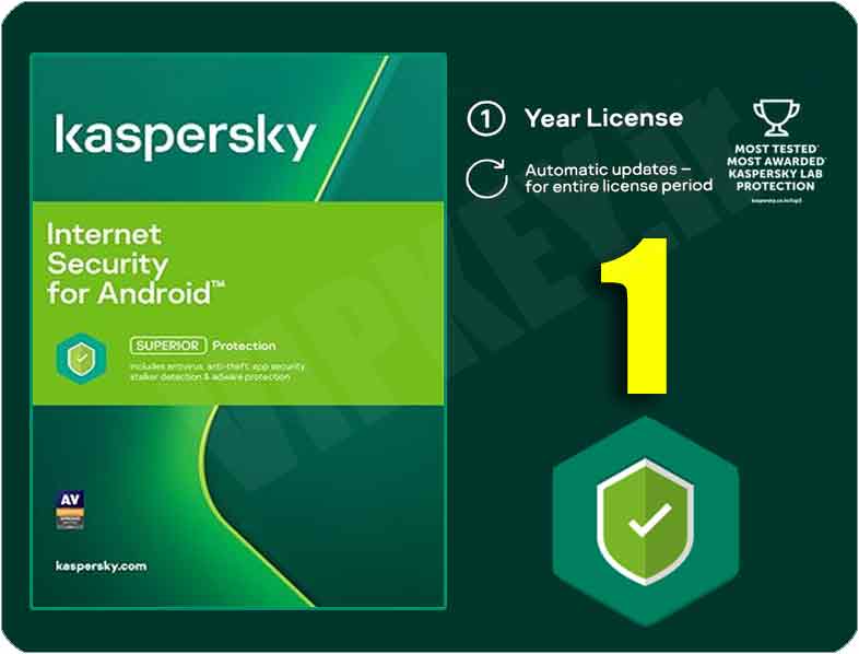 اندروید سکیوریتی کسپرسکی 2022 - 1 کاربره kaspersky Android security 