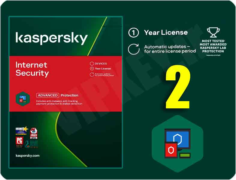 اینترنت سکیوریتی کسپرسکی 2021 -2 کاربره kaspersky internet security OEM 