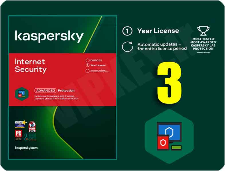 اینترنت سکیوریتی کسپرسکی 2021 -3 کاربره kaspersky internet security OEM