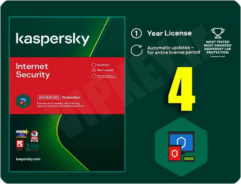 اینترنت سکیوریتی کسپرسکی 2021 -4 کاربره kaspersky internet security OEM