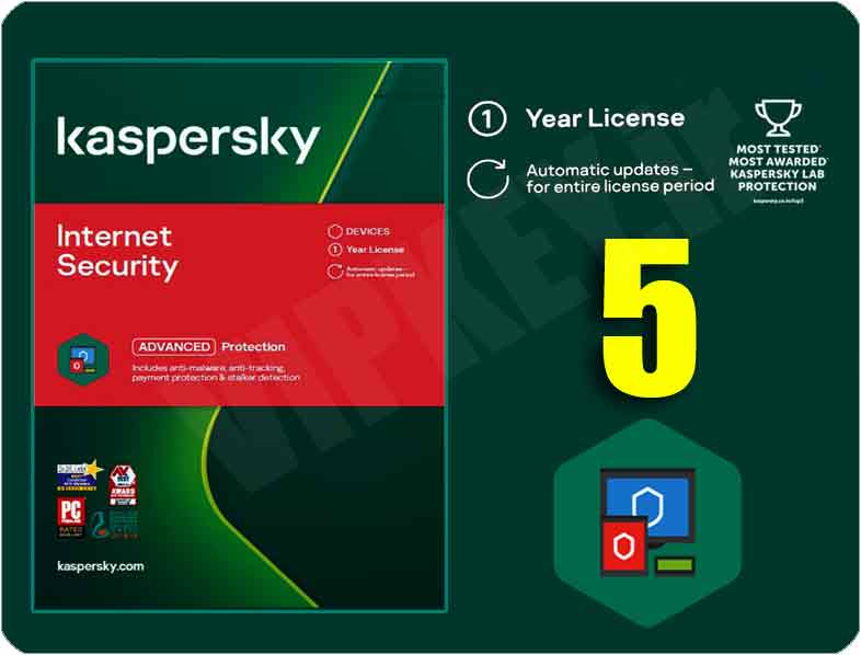 اینترنت سکیوریتی کسپرسکی 2021 -5 کاربره kaspersky internet security OEM