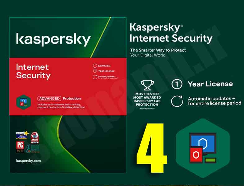 اینترنت سکیوریتی کسپرسکی 2021 -4 کاربره kaspersky internet security 